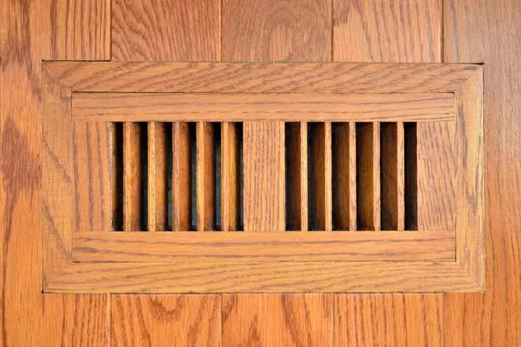 How much clearance does a floor vent need