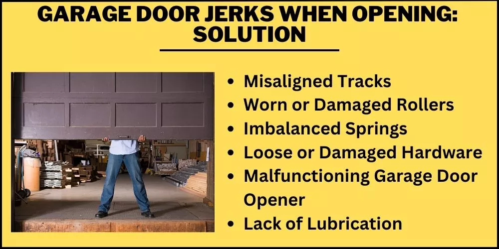 Garage door jerks when opening- Solution