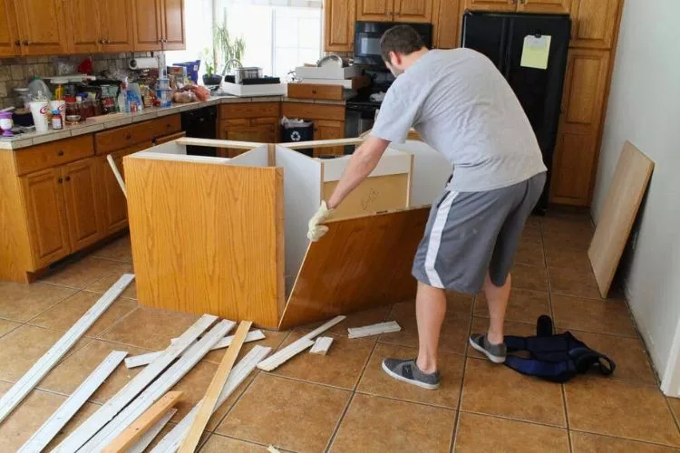 How to remove a kitchen island