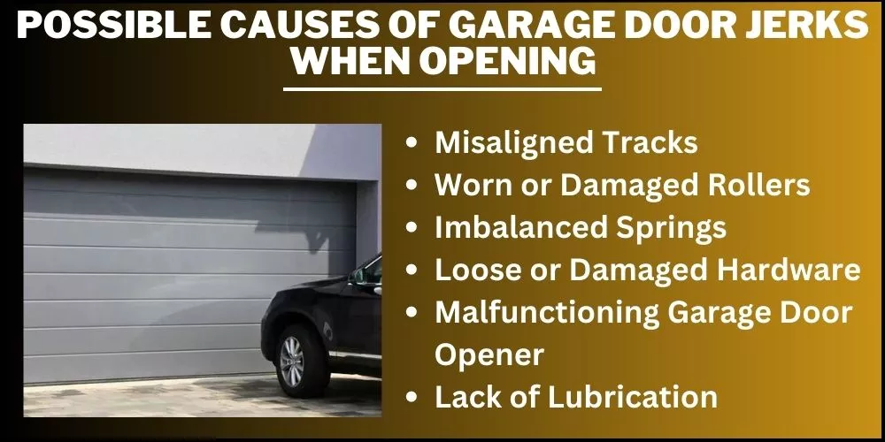 How to diagnose a garage door that's jerking while opening? 2