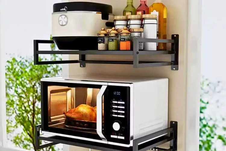 Where to put toaster oven on a small kitchen wall