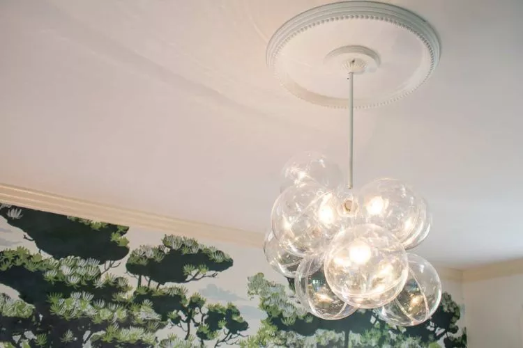 How do you clean a glass bubble chandelier